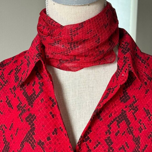 NY&CO Button Down Shirt with Matching Scarf - Size small - Picture 3 of 6